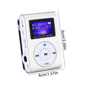 플레이어 미니 USB 금속 클립 MP3 LCD 화면 지원 MicroSD TF 카드 슬롯 디지털 음악 미디어 품질 mp3