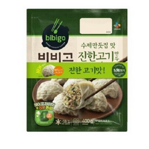 CJ제일제당 [CJ 제일제당]비비고 수제만둣집 맛 진한고기만두400gX6봉, 400g, 6개