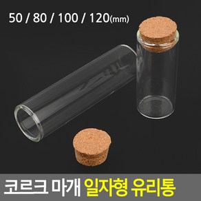 코르크 뚜껑 원통형 유리 미니 공병 인테리어 소품 50ml 80ml 100ml 120ml