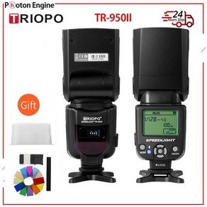 Tiopo TR-950II 플래시 라이트 스피드라이트 + G4 2.4G 무선 전송 니콘 캐논 650D 550D 450D 1100D 60D 7D 5D 카메라용, 1)TR-950II, 1개