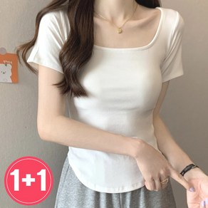 로얄리노 몸매가 예뻐보이는 슬림 여자 반팔티