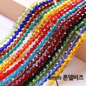 [비즈재료] 론델컷 비즈 재료 / 3mm / 4mm / 6mm / 8mm, 86. 3mm  진그린(1줄), 1개