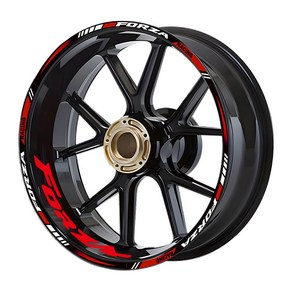 혼다 호환 Foza125 Foza250 Foza300 Foza350 휠 스티커 림 데칼 바이크 오토바이 액세서리 NSS Foza 125 250 300 350 2024, [05] Red Red, 1개