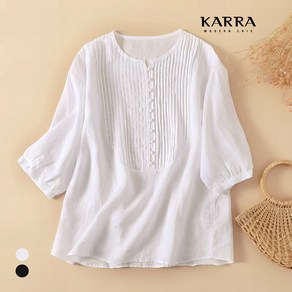 KARRA (77까지)바스켓플리츠블라우스_A4M1353