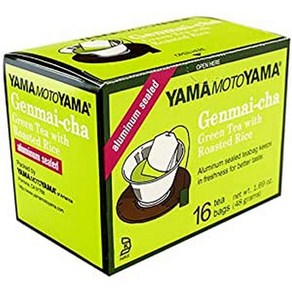 Yamamotoyama Genmaicha Geen Tea 16 ct 1.69 oz 야마모토야마 겐마이차 녹차 16ct 1.69oz, 1개, 473ml