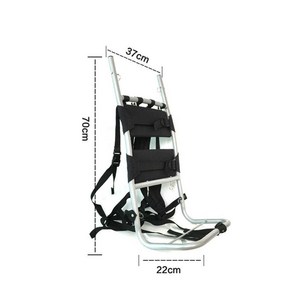 경량지게 캐리어 배낭 재난 소형 수하물 알루미늄 백패킹 접이식, 멜빵 두 줄 단독