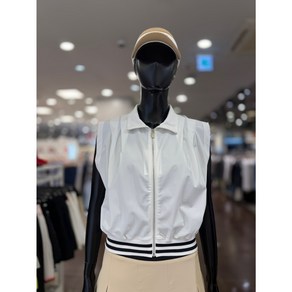 5F [신사] 파사디 골프 여성 25SS 봄 간절기 기본핏 집업 조끼 라운딩 필수 아이템 냉감 [블랙 화이트] P25SWV741M