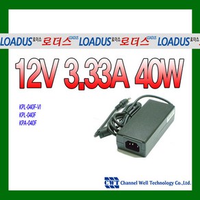 12V 3.33A 40W cUL/CE/PSE/KC 국제인증어댑터KPL-040F, 1개