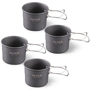 ALOCS 캠핑컵 시에라컵 머그컵 세트 150ml x 4p, 4개