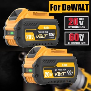 DCB609-2 DCB547-XJ 20V/60V 배터리용 DCB200 리튬 MAX DCB182 DCB205 Dewalt DCB609 Dewalt 이온