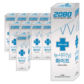 2080 뉴샤이닝 화이트 치약 125g 10개, 2080 뉴샤이닝 화이트 치약 125g, 10개