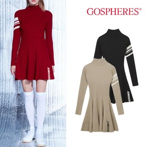 고스피어 GOSPHERES WOMAN SIDE LOGO FLARE KNIT DRESS_PW2WND44