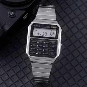 CASIO 카시오 CA-500WE-1A 메탈릭 공용 계산기시계