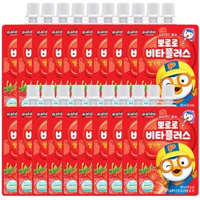 팔도 뽀로로 비타플러스 음료, 20개, 딸기맛