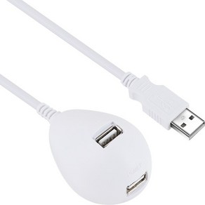 넷메이트 NMC-US250W USB2.0 연장 스탠드 케이블 화이트 5m, 5M(NMC-US250W), 1개