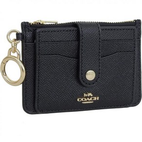 Coach 코치 C6881 C7398 여성 동전지갑 카라비너 가죽 카드 지갑 IM블랙 고급 데일리 비즈니스 경량