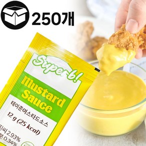 제이케이푸드 테이준 머스타드 소스 1박스 12g x 250개, 3개