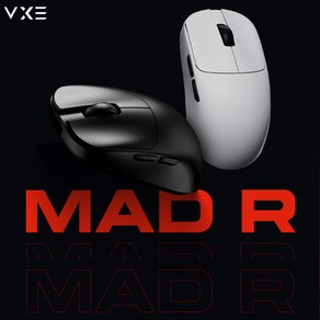 [CY] VGN VXE MAD R/R MAJOR 무선 게이밍 마우스 경량화 PAW3395/PAW3950 nodic52840+8000hz 아이스코딩 ATK VHUB지원 최신상, MAD R MAJOR(PAW3950)-200mah, 듀얼8K, 화이트