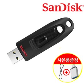 샌디스크 USB 3.0 16기가 울트라 유에스비 CZ48 이동식 메모리 16GB + 고리줄 + C타입 젠더, 1개