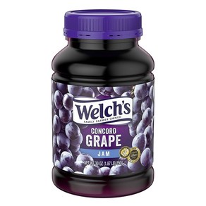 Welch's Concod Gape Jam - 30 oz Welch's 콩코드 포도 잼 30온스, 850g, 1개