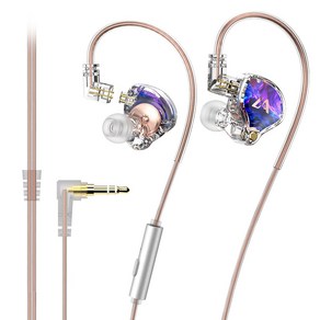 Lafitea LM3 하이브리드 HIFI 이어폰 3.5mm 마이크 포함, 프리 포그