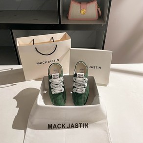 맥저스틴 운동화 라인 프릴 레이스 스웨이드 스니커즈 마크저스틴 MACK JASTIN