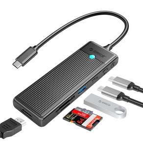 오리코 USB 3.0 허브 PD100W Type-C 4K HDMI 멀티포트 허브 PWD, PWD 6in1, 1개