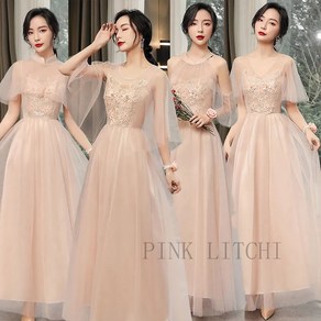 [PINK LITCHI]웨딩마치 원피스 들러리복 파티복 여성 예쁜 드레스 원피스 xiaRN6