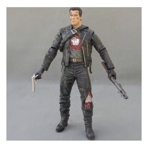 NECA 터미네이터 T-800 배틀 타임 아놀드 슈왈제네거 PVC 액션 피규어 소장용 7인치 18cm, no box, 1개