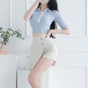 글램디브 코디나 카라 배색 티셔츠 AD0816