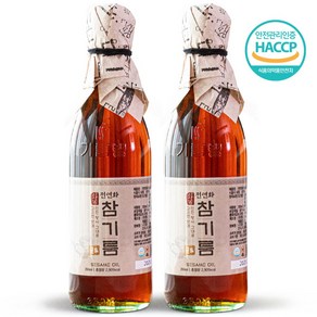 시장쏙 전연화 참기름 골드, 2개, 350ml