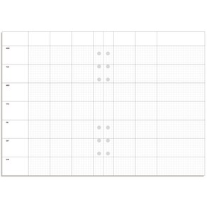 데이스테이션 6공 A5 25절 위클리 플래너 주간계획표, 120g, 블럭