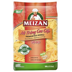 베트남 메이잔 에그누들 계란면 egg noodle MEIZAN MI TRUNG 250g 할랄 halal, 500g, 1개