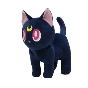 일본 만화 영화 세일러문 TV 드라마 루나 고양이 봉제 인형 동물 어린이 생일 선물, 파란, 1개
