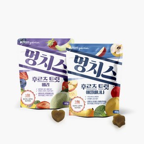 누터스가든 멍치스 (베리/애플바나나) 80g 강아지간식 유산균 오메가3 글루코사민, 애플바나나 1팩, 1개