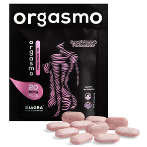 MAPEinc 영국직배 ORGASMO 핑크색 100mg 여성용 비건 성적 리비도 증강 강력한 천연 친밀감 지원으로 열정을 주는 보충제 20알, 1개, 20정