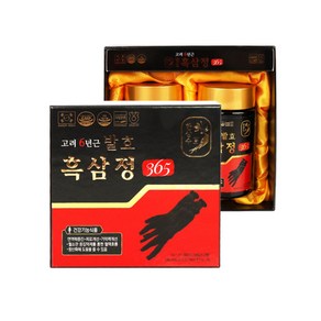 [한삼수] 고려 6년근 발효 흑삼 농축액365 240g x 2병 발효 흑삼 엑기스 진액, 2개