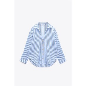 ZARA 자라 셔츠 스트라이프 여성 루즈핏 긴팔 셔츠