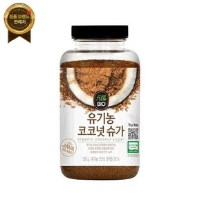 올바이오유기농 꽃즙 코코넛슈가 비정제 갈색설탕 300g, 1개