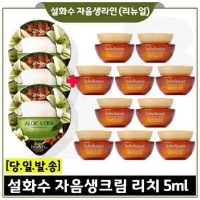 GE7 알로에 수면팩 3개 구매시 자음생크림 리치 5ml x10개 _최신형 6세대 세트구성 - 총 50ml., 15ml