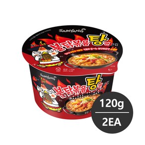 삼양 불닭볶음탕면 큰컵 120g, 2개