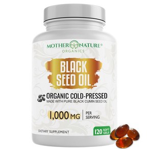 Oganic High Potency Tukish Black Seed Oil Capsules Cold Pessed High TQ 2 Month Supply Non-G, 1개, 120정