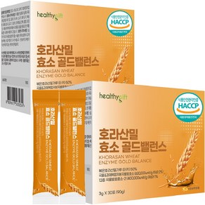 [런칭특가] 호라산 밀 효소 골드 밸런스 발효 곡물 콤부 효소 가루 식약처 HACCP 인증 분말 스틱, 2개, 30회분