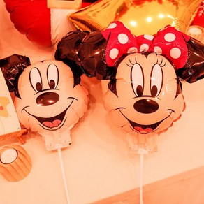 미키 & 미니 쫀쫀 스틱벌룬 (one size) - Micky & Minnie Stick Balloons