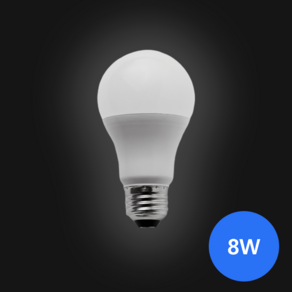 e26 소켓 LED 전구 8W (흰색빛 6500K), 주광색, 2개