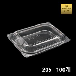 버디팩 PET 투명 반찬 용기 300ml MT-205 사각 샐러드, 100세트, 1개