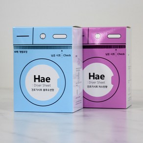 해 hae 건조기시트 드라이 빨래방 뽑아쓰는 종이형 섬유유연제 3종향, 1개, 40개입, 블루오션 1box + 쟈스민 1box