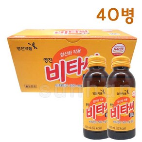 영진약품 비타씨골드/비타민C 500mg 함유/마시는 비타민 음료 드링크, 40개, 100ml