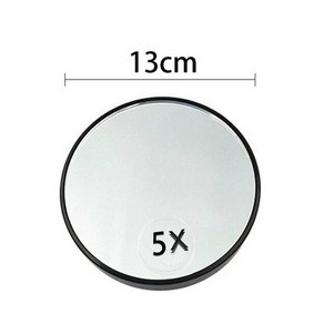 확대 20배 거울 고화질 확대경 거울 10배 화장 메이크업, 검정 13cm 5배 확대