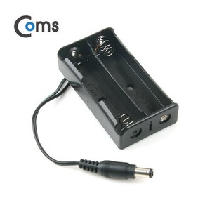 [BB661] Coms 배터리 홀더(18650) 2구/DC 5.5(M)/15cm Plug, 1개